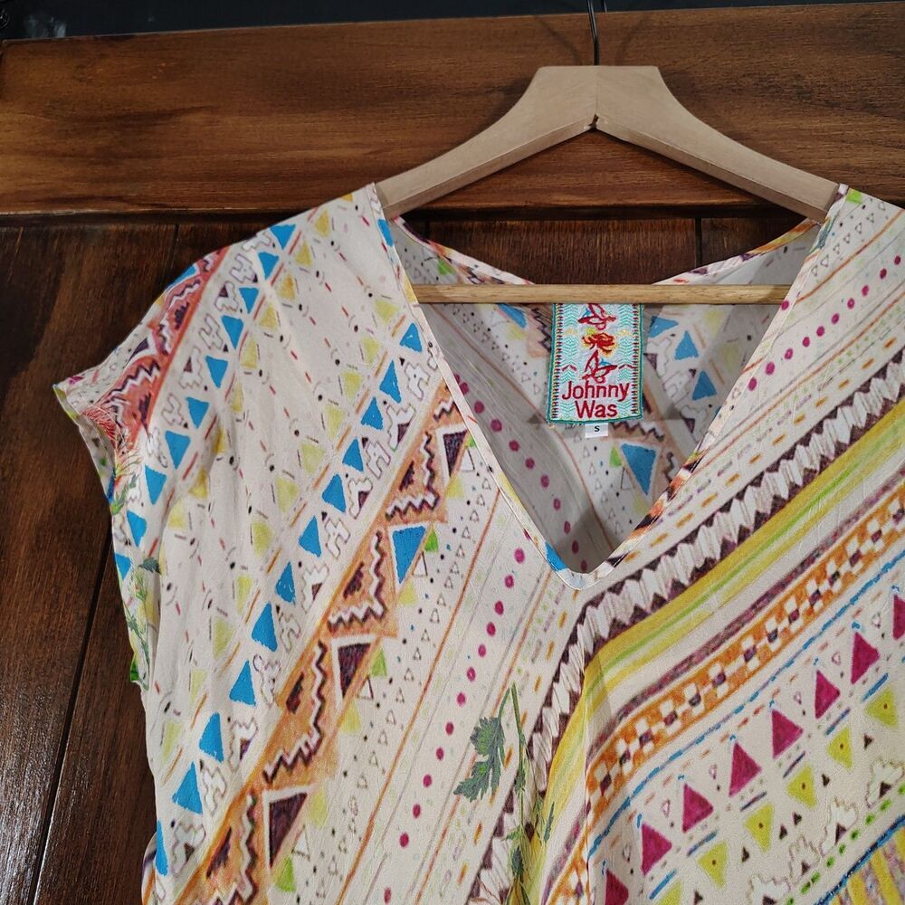 Johnny Was Floral Dress Womens Size Small Colorful Tropical Resort Boho - Picture 5 of 12